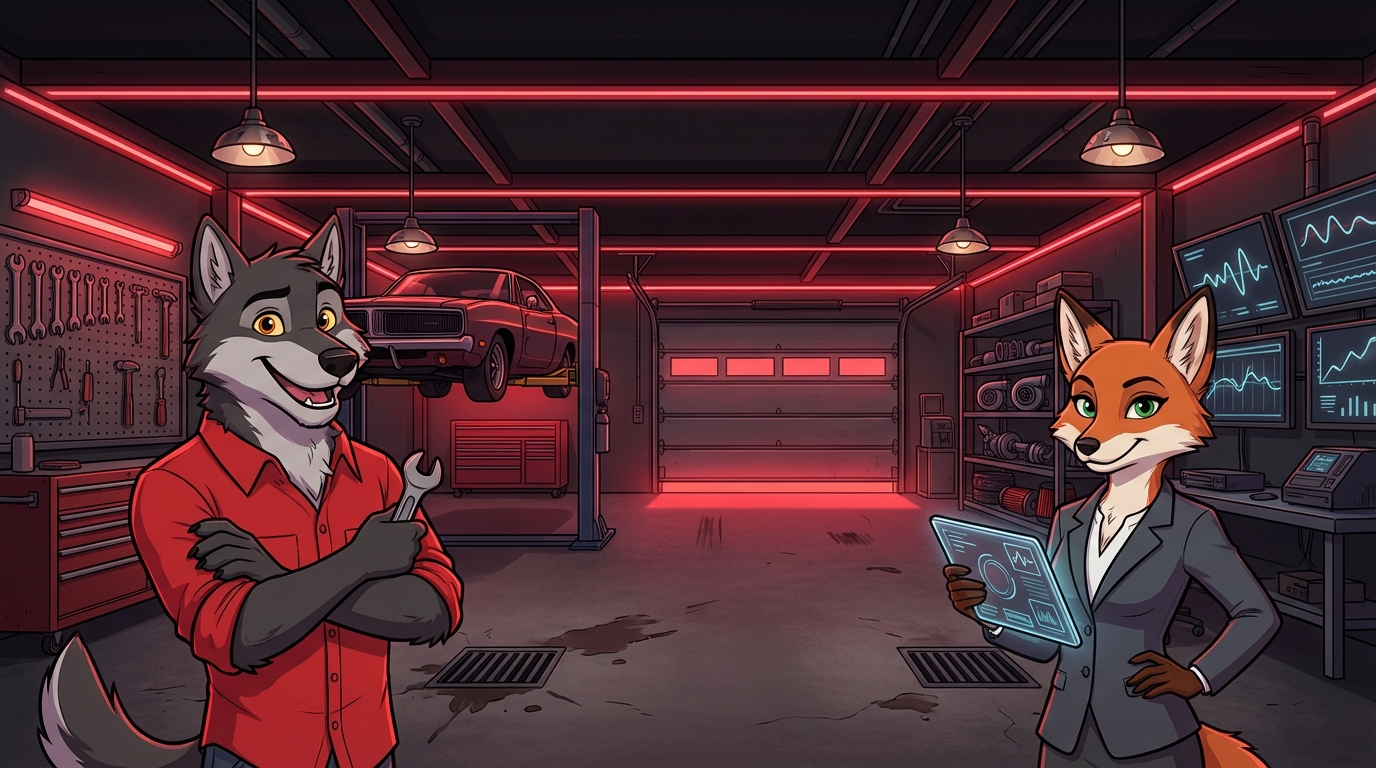 Garage scene background